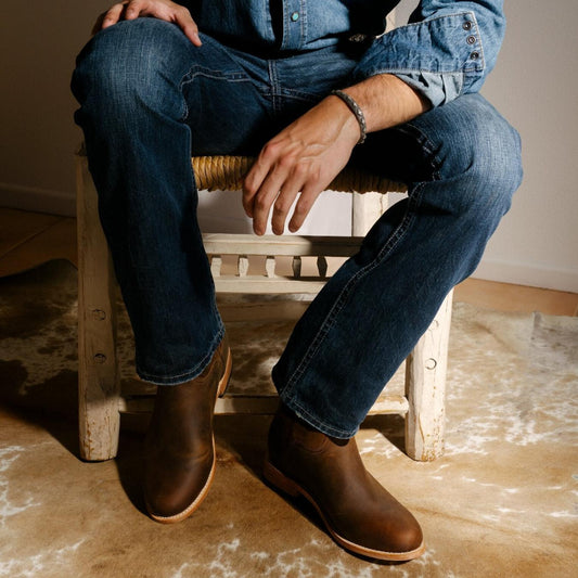 Men Boot Cut Stetson 1014 Rocker Fit Jean Blue
