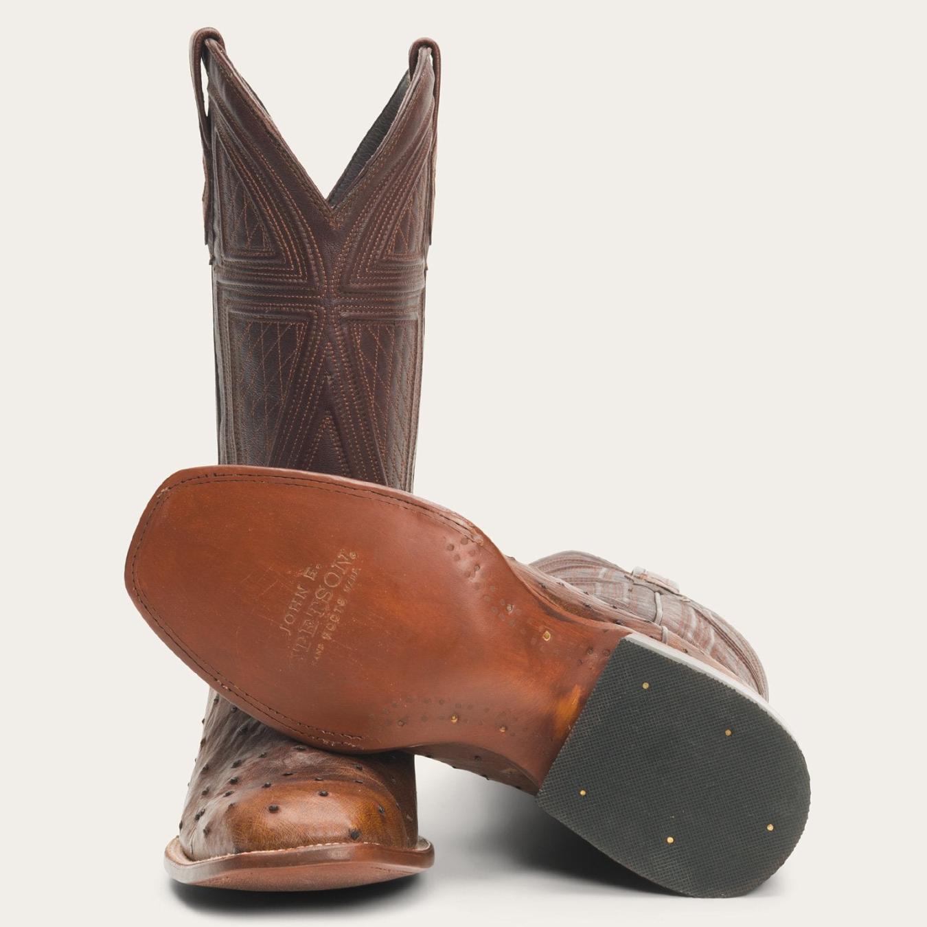 Men Exotics Stetson Jackson Boots Brown