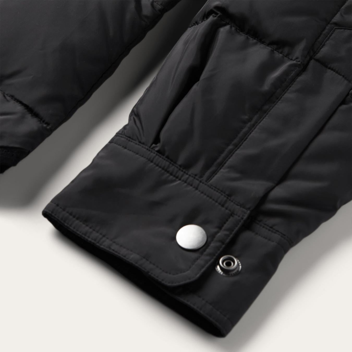Men Jackets Stetson Crushable Black Parachute Jacket Black