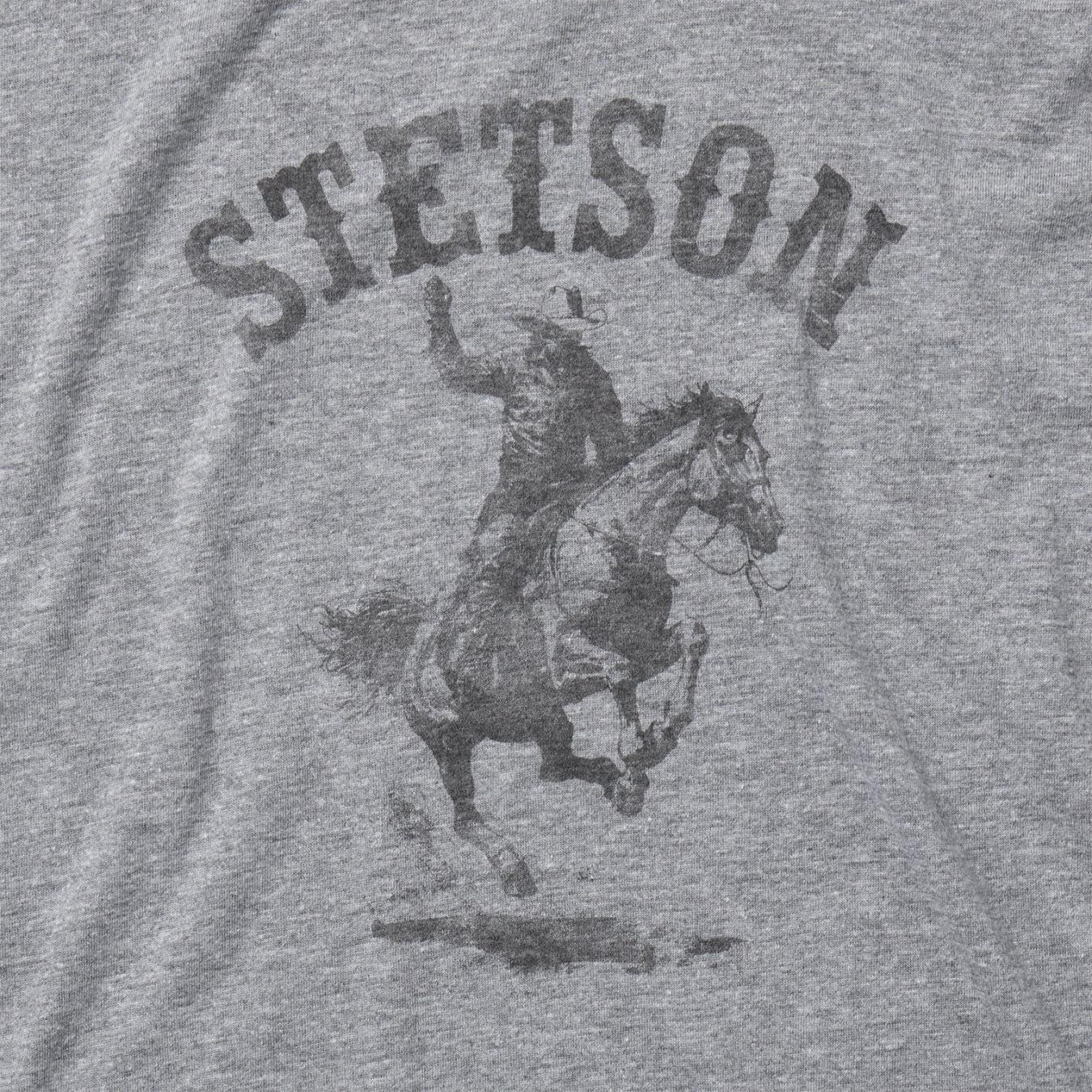 Men Tees Stetson Bronco Rider Graphic Tee Grey
