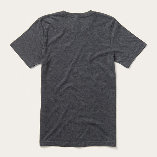 Men Tees Stetson Distressed Stetson Graphic Tee Grey
