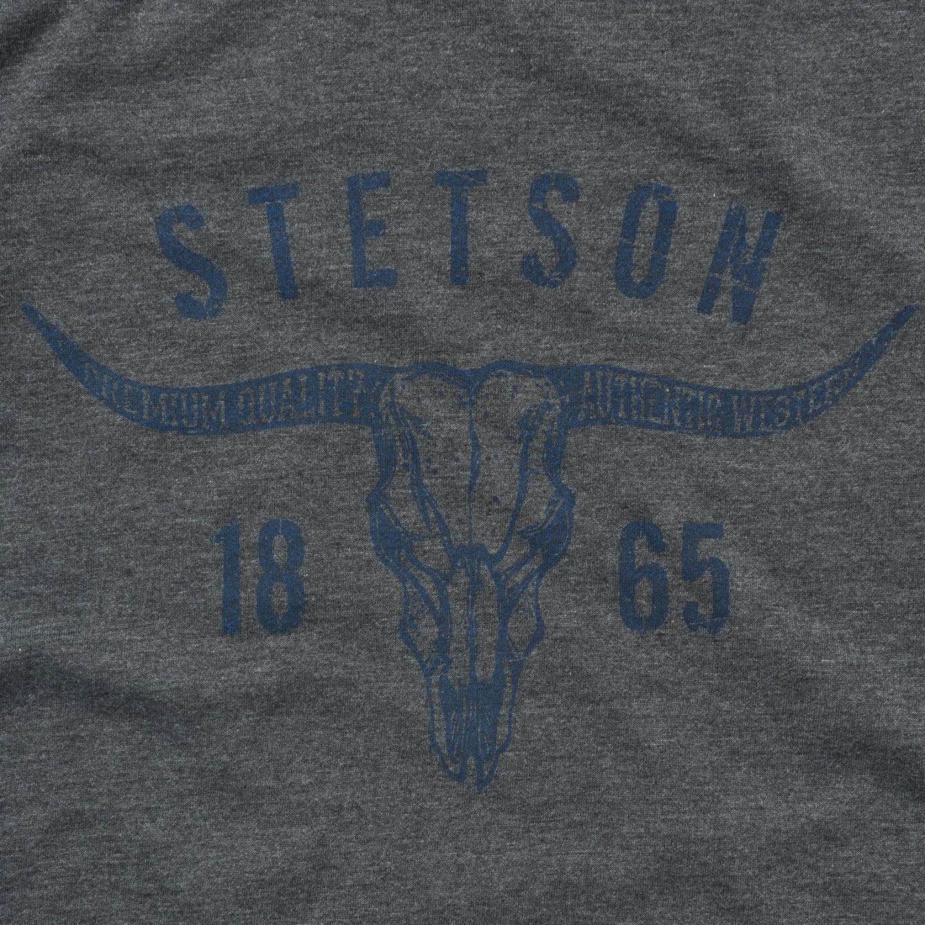 Men Tees Stetson Longhorn Graphic Tee Grey