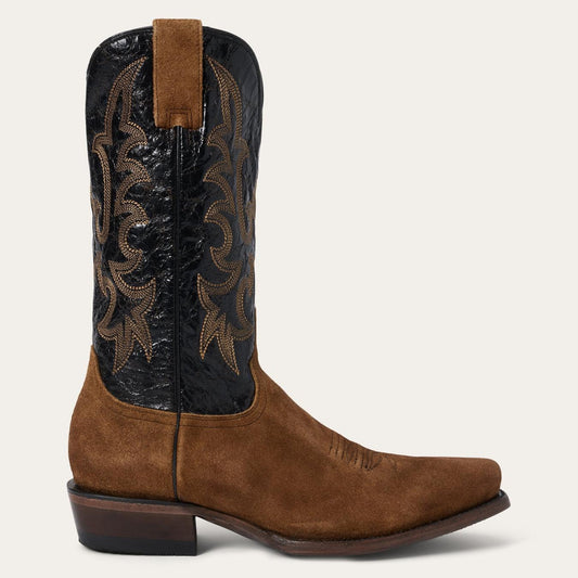 Men Western Stetson Badland Boots Brown