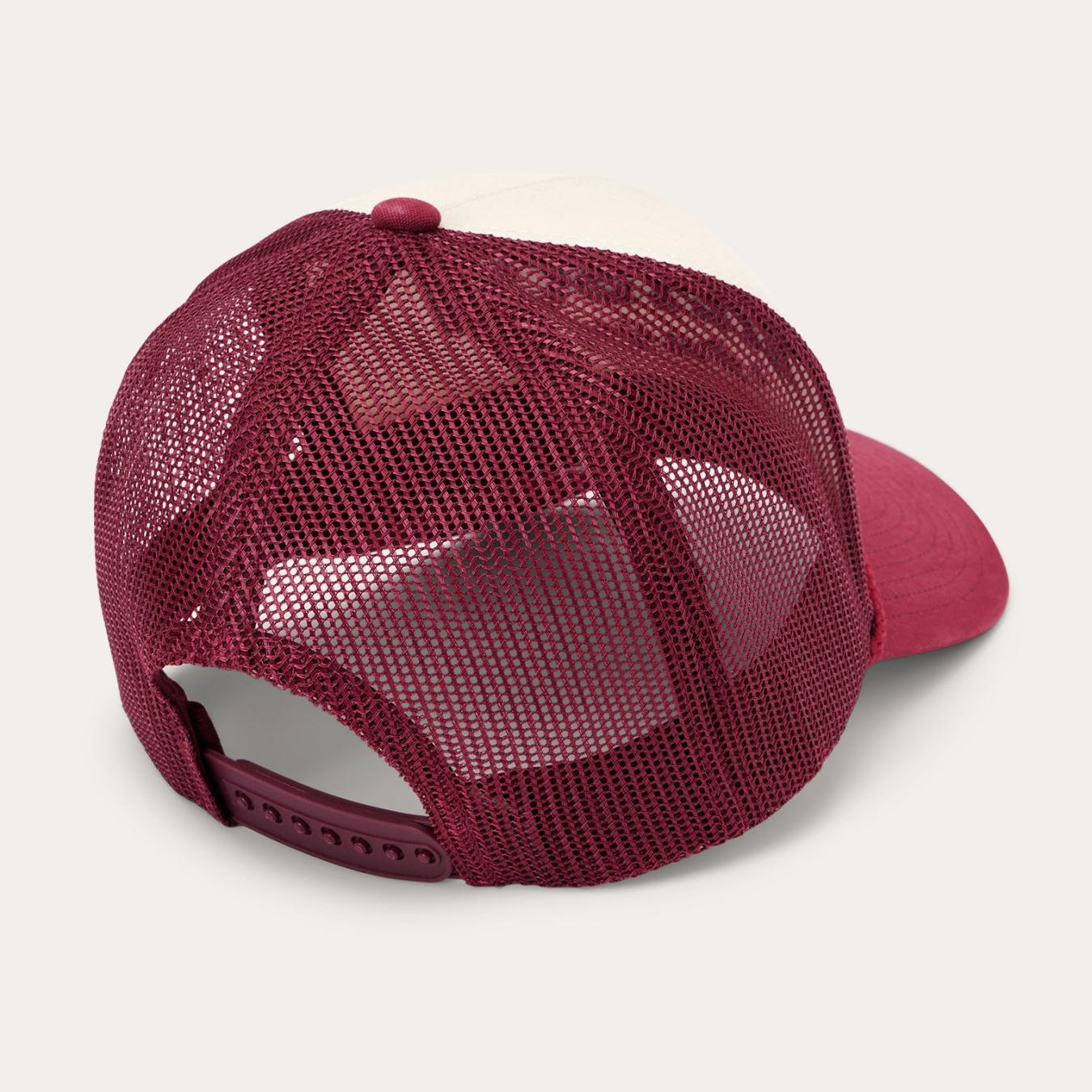 Men/Women Caps & Truckers Stetson Lasso Trucker Cap Off White / Maroon