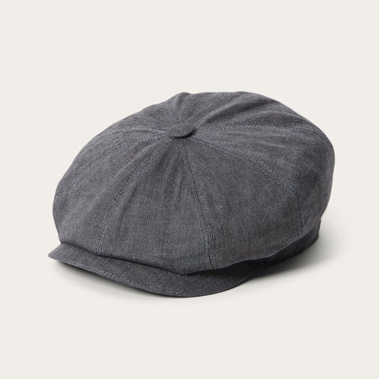 Men/Women Caps & Truckers Stetson Linen Hatteras Newsboy Grey