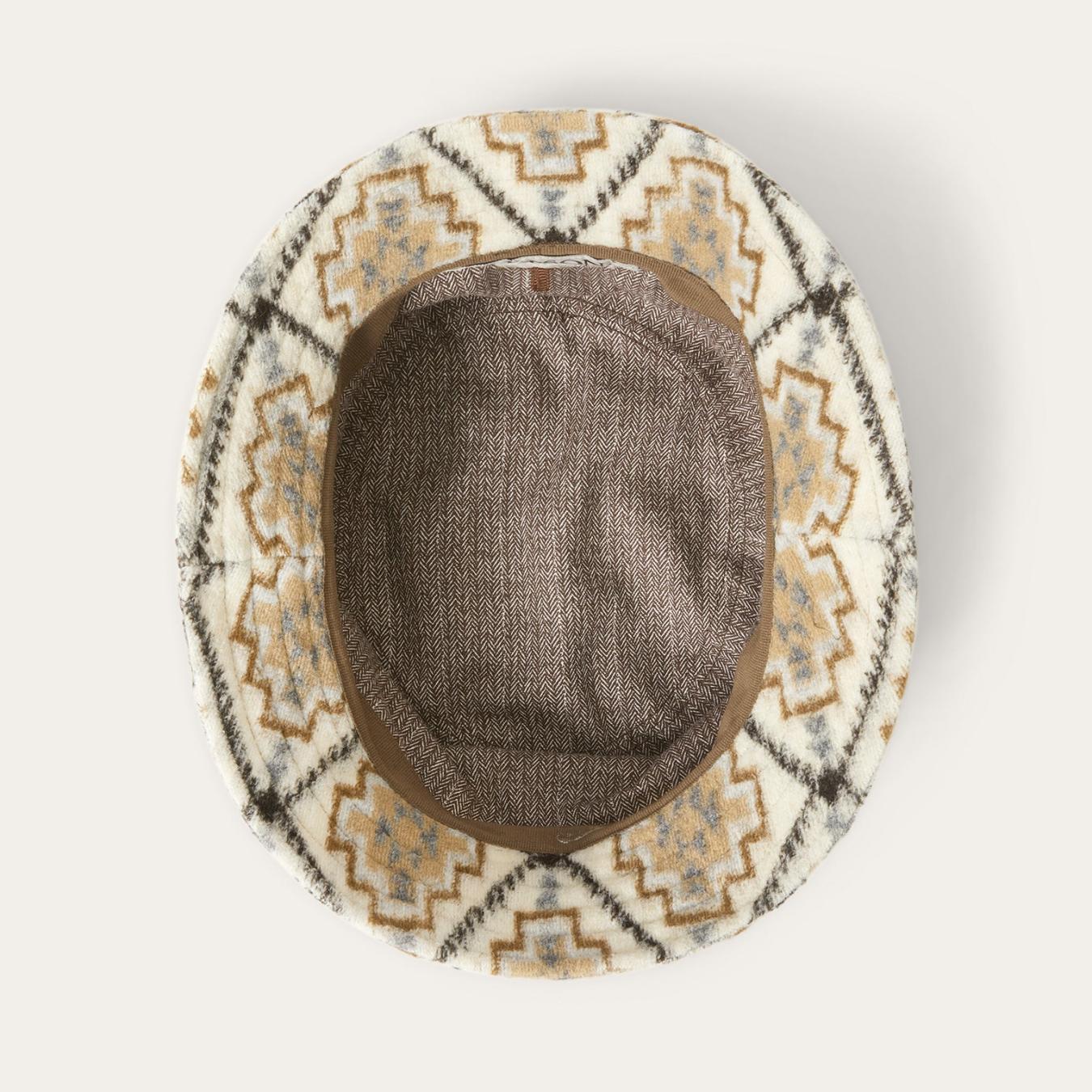 Men/Women Caps & Truckers Stetson Navajo Jersey Bucket Hat Off White / Beige
