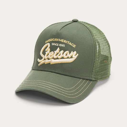 Men/Women Caps & Truckers Stetson Trucker Cap American Heritage Classic Olive