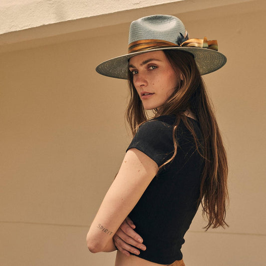 Men/Women Fedora Stetson Caelus Straw Fedora Seafoam