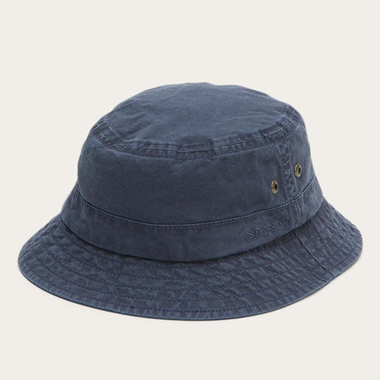 Men/Women Outdoor Stetson Bucket Delave Organic Cotton Blue