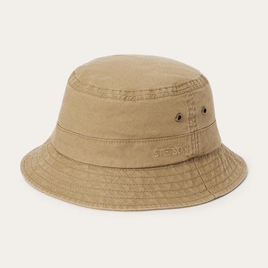 Men/Women Outdoor Stetson Bucket Delave Organic Cotton Olive