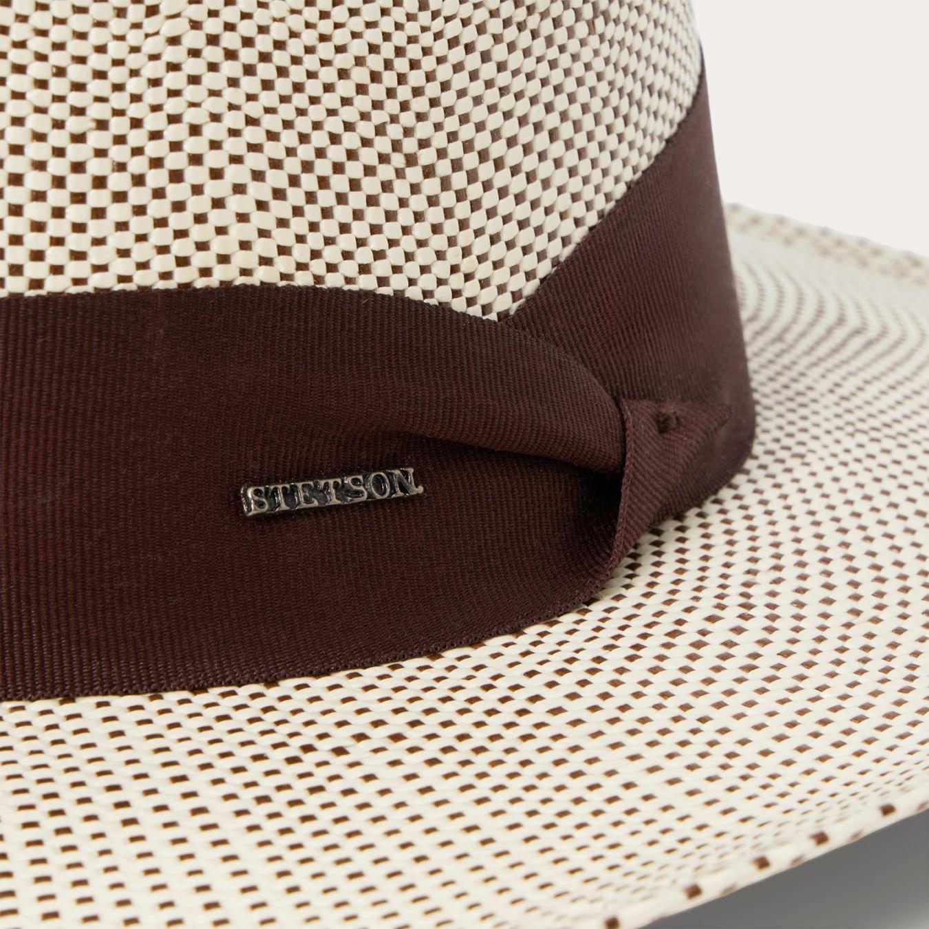 Men/Women Outdoor Stetson Double Bogey Raffia Straw Hat Natural Brown