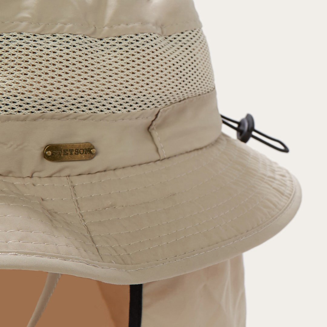 Men/Women Outdoor Stetson Switchback 'No Fly Zone' Mesh Bucket Hat Khaki