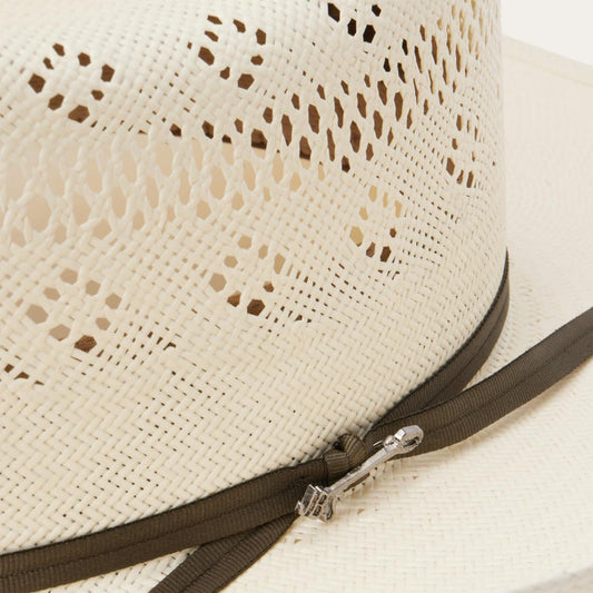 Men/Women Western Stetson Baker 10X Straw Cowboy Hat Natural