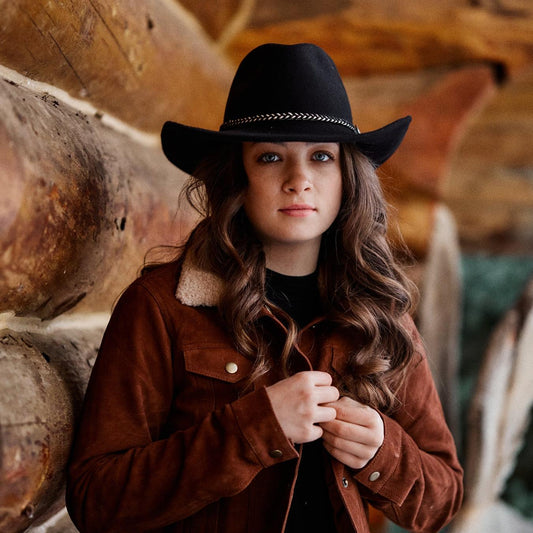 Men/Women Western Stetson Rawhide Black