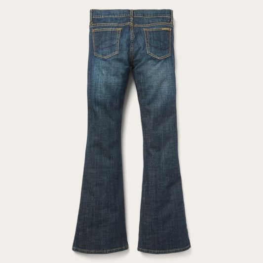 Women Denim Stetson 816 Classic Boot Cut Jeans In Dark Wash Blue