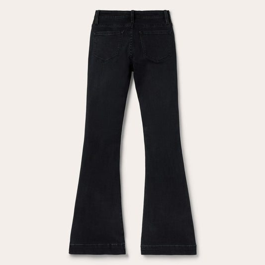 Women Denim Stetson 921 High Rise Flare Jeans Black