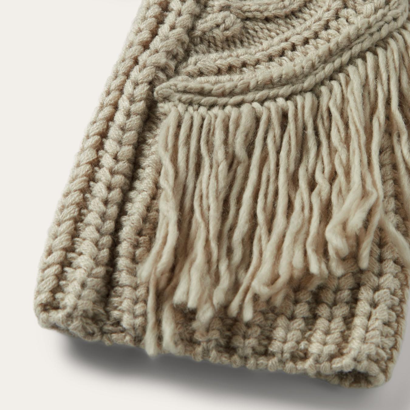 Women Fringe Jackets Stetson Cream Fringed Cardigan Tan