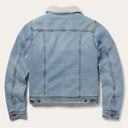 Women Jackets Stetson Denim Sherpa Lined Jacket Blue