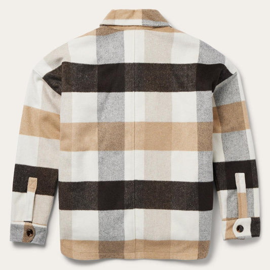 Women Jackets Stetson Oversize Plaid Shirt Jacket Brown