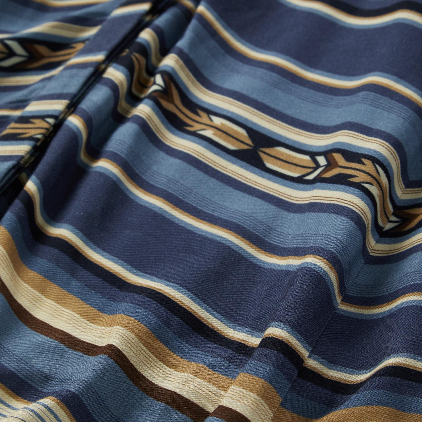Women Midi Stetson Indigo Serape Print Dress Blue