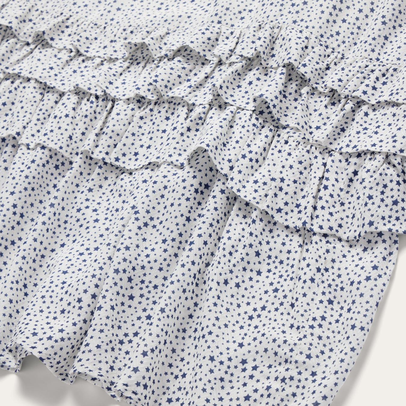 Women Midi Stetson Stars Print Dress White
