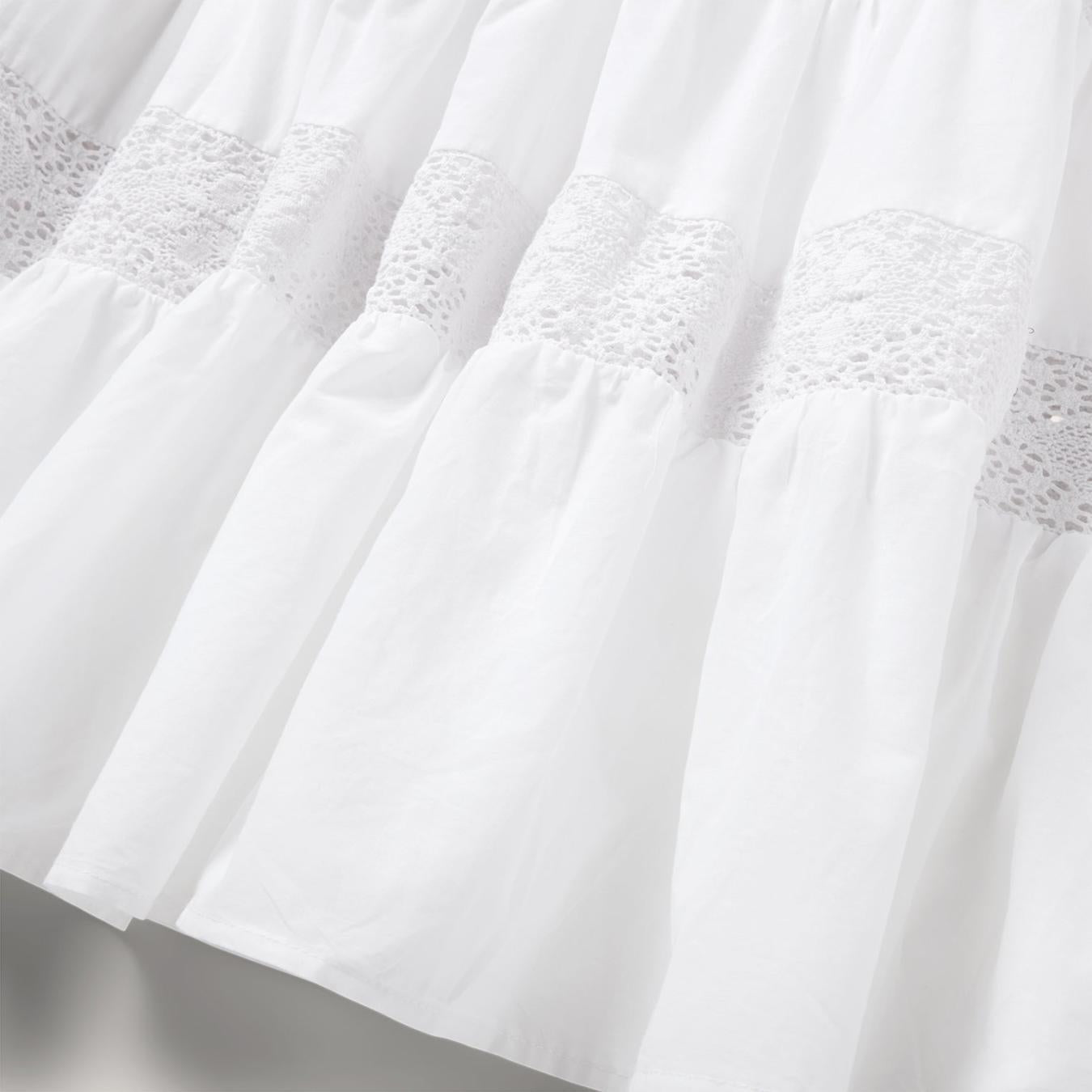 Women Midi Stetson White Cotton Lawn Sleeveless Dress White