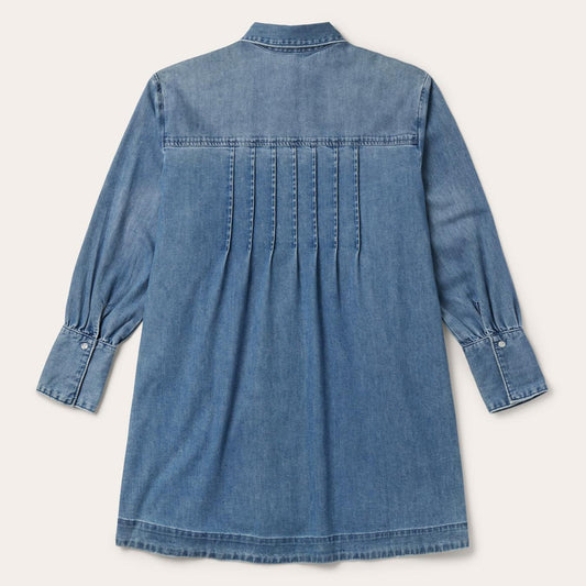 Women Shirt Dresses Stetson Denim Button Front Shirt Dress Blue