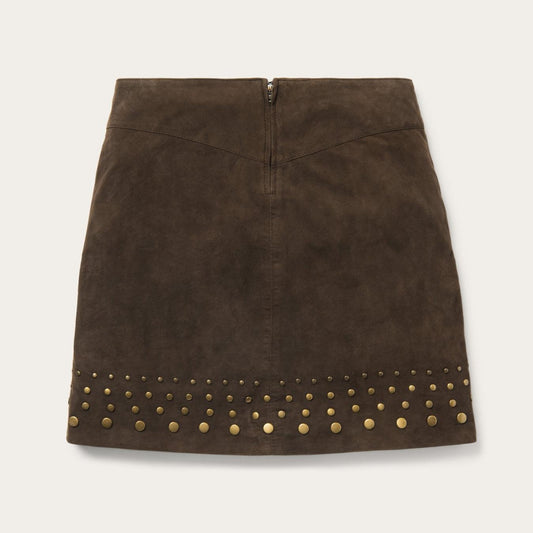 Women Skirts & Shorts Stetson Lamb Suede Skirt With Nailheads Brown