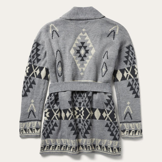 Women Sweaters Stetson Chunky Knit Tie Sweater In Grey Grey