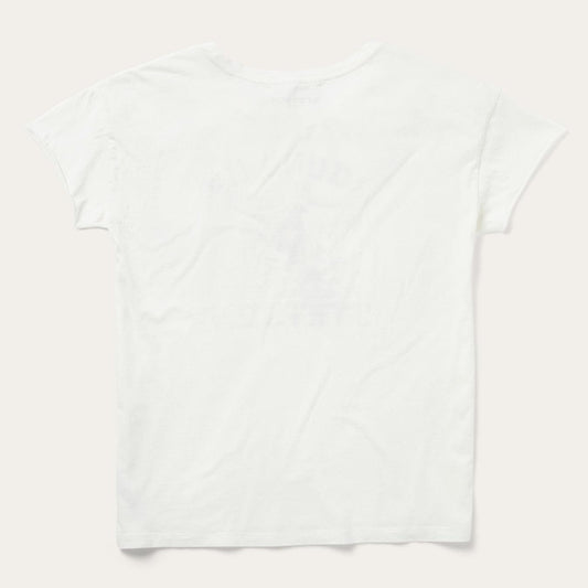 Women Tees Stetson "Round Up" Stetson Vintage Tee White