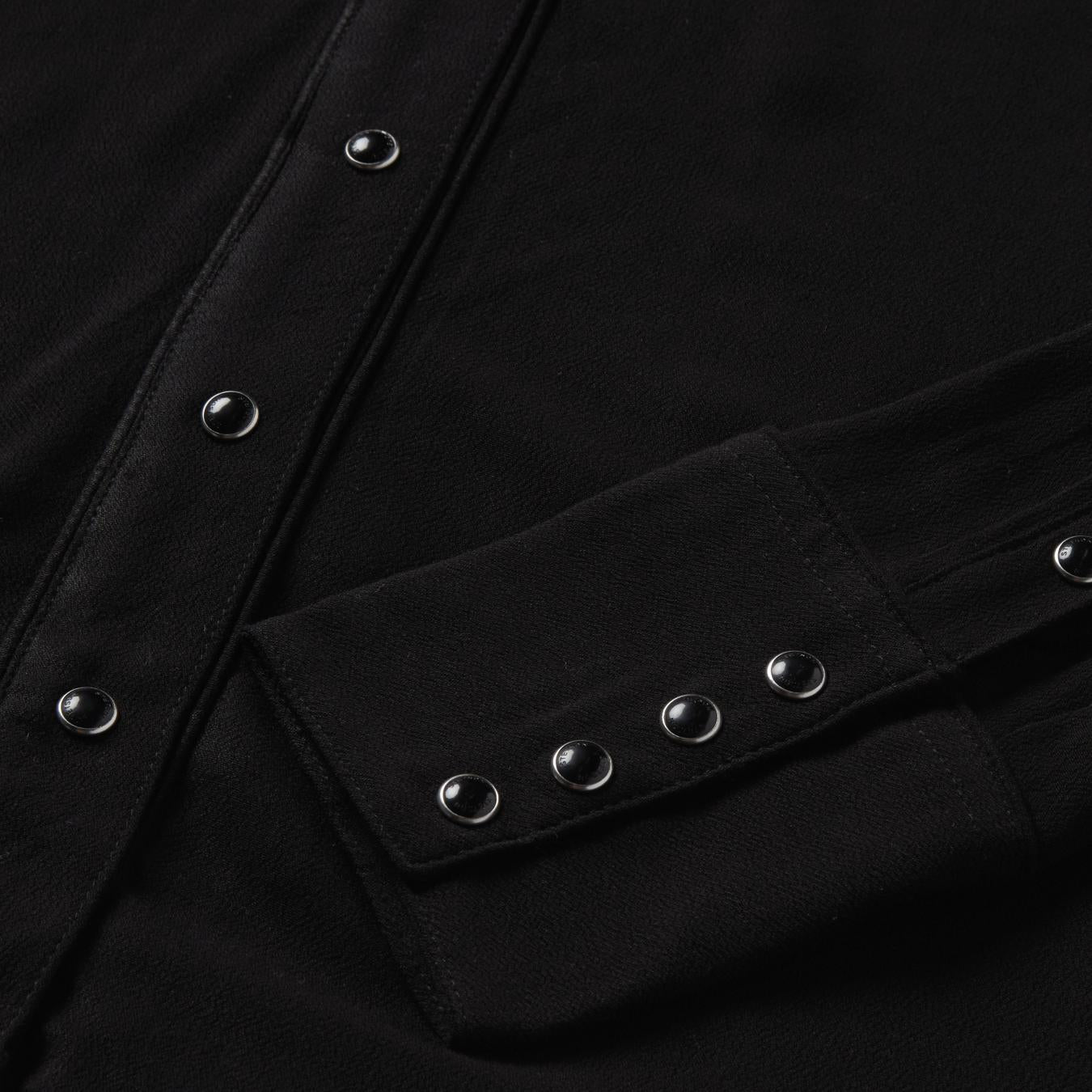 Women Western Shirts Stetson Crepe Western Shirt Black