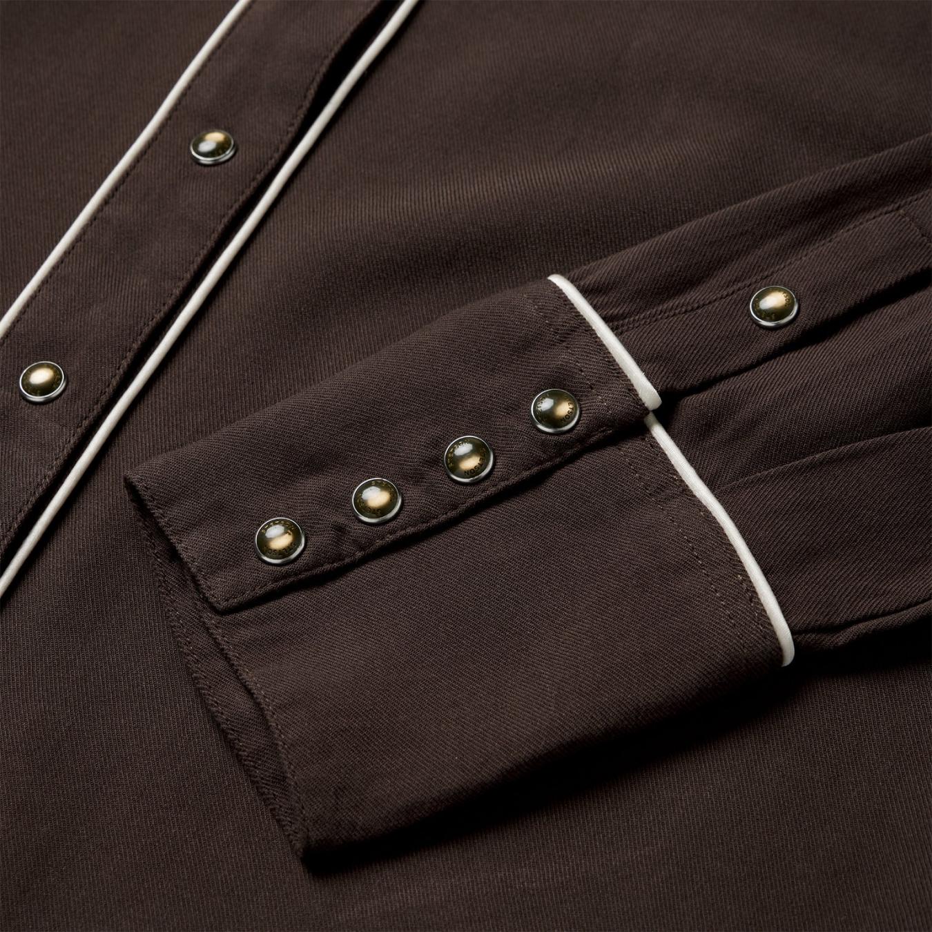 Women Western Shirts Stetson Embroidered Western Shirt Brown
