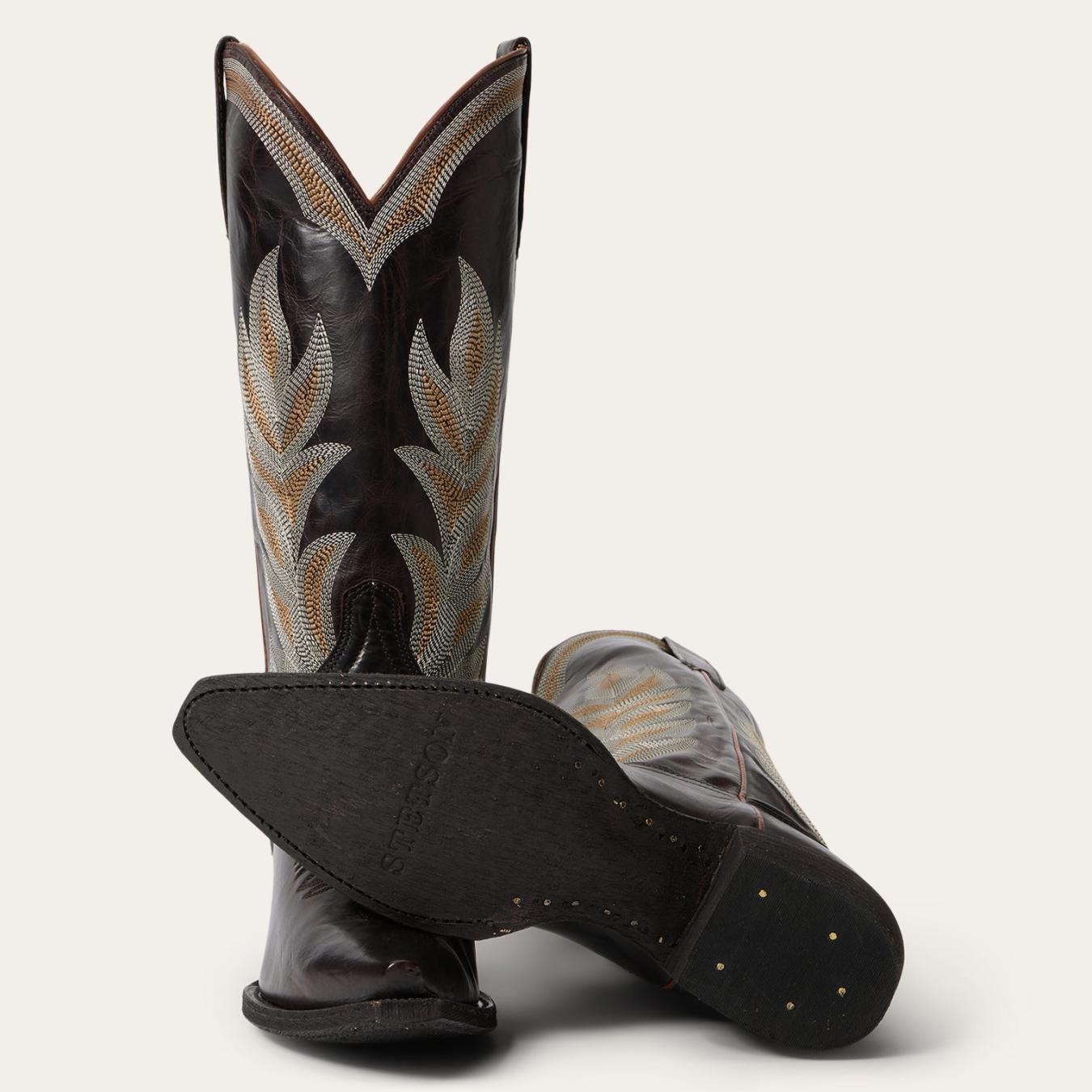 Women Western Stetson Calista Boots Brown