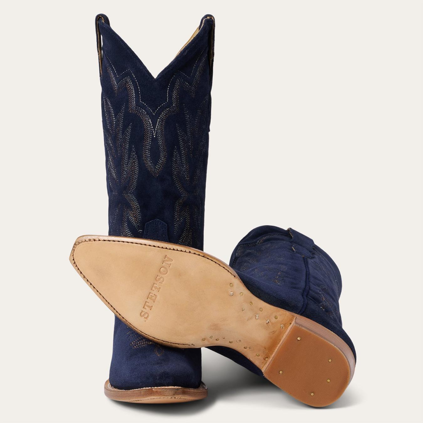 Women Western Stetson Casey Boots Blue