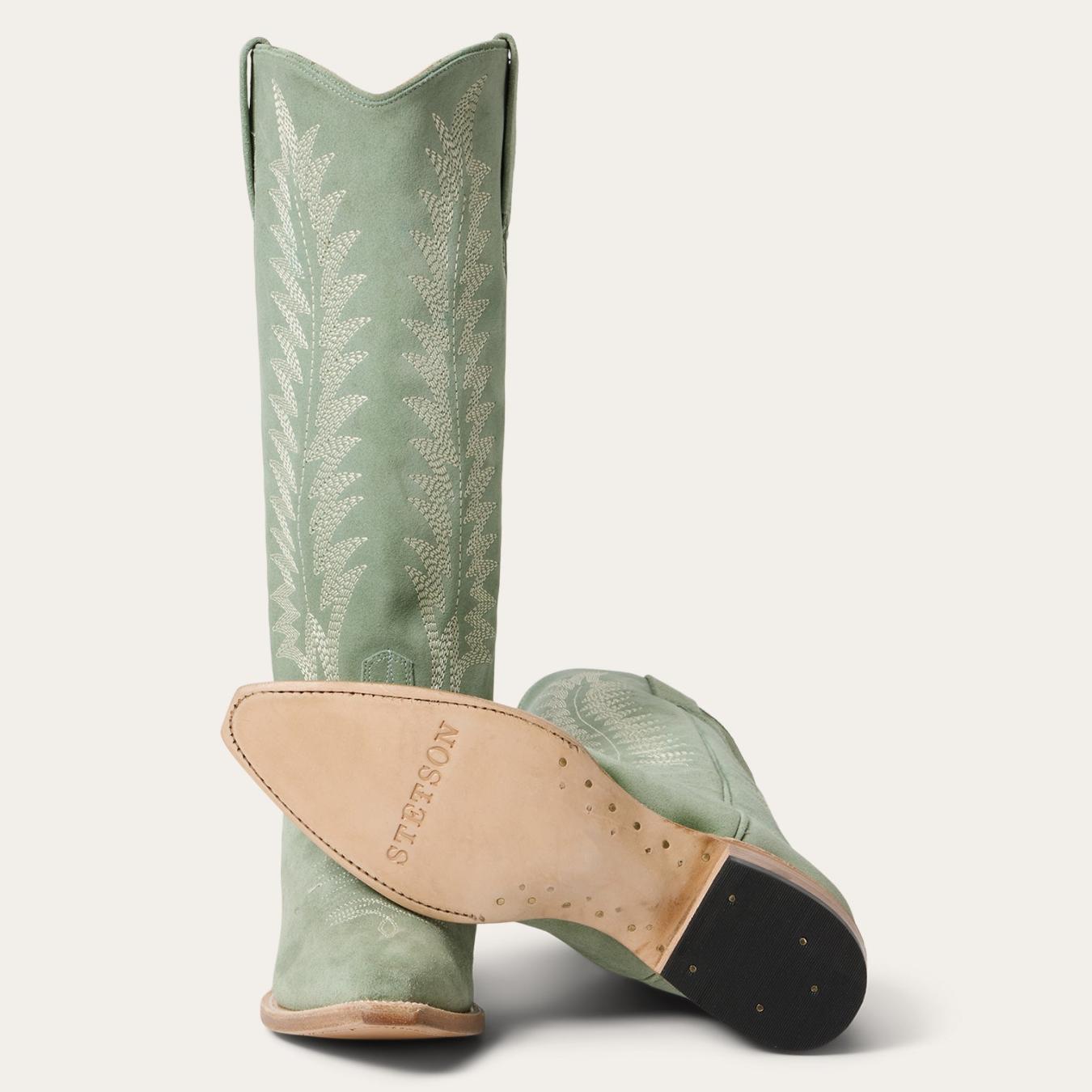 Women Western Stetson Emme Boots Aqua