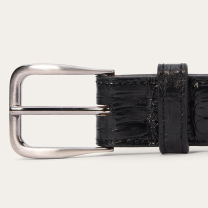 Men Belts Stetson Caiman Western Tab Belt - 1 1/4" Width Black Classic