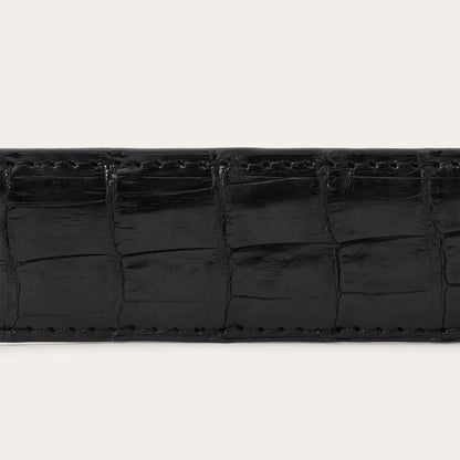 Men Belts Stetson Caiman Western Tab Belt - 1 1/4" Width Black Classic