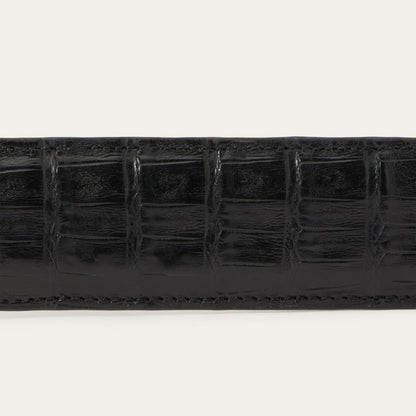 Men Belts Stetson Caiman Western Tab Belt Black Classic