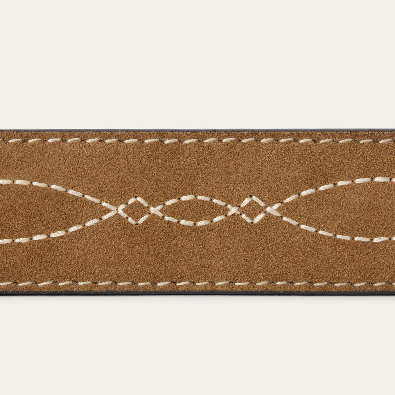 Men Belts Stetson Tooled Tapered Belt Brown/sand