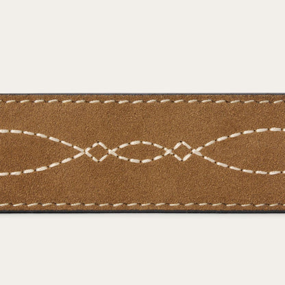 Men Belts Stetson Tooled Tapered Belt Brown/sand