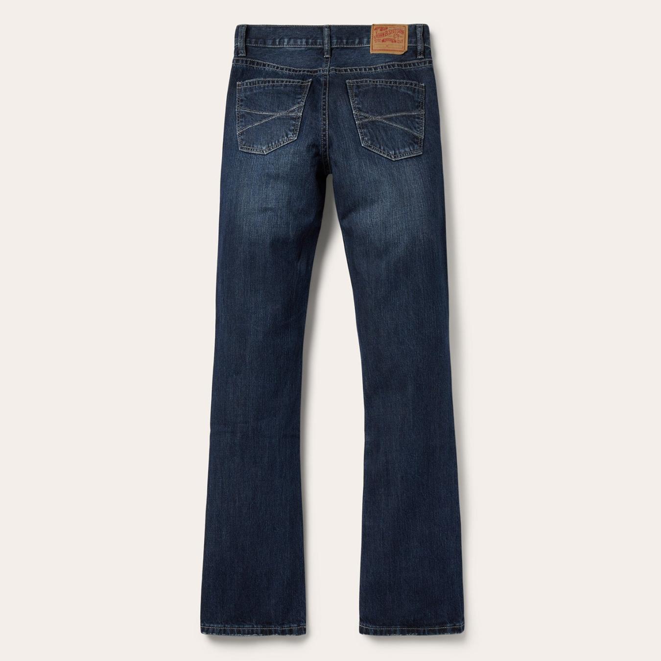 Men Boot Cut Stetson 1014 Rocker Fit Jean Blue