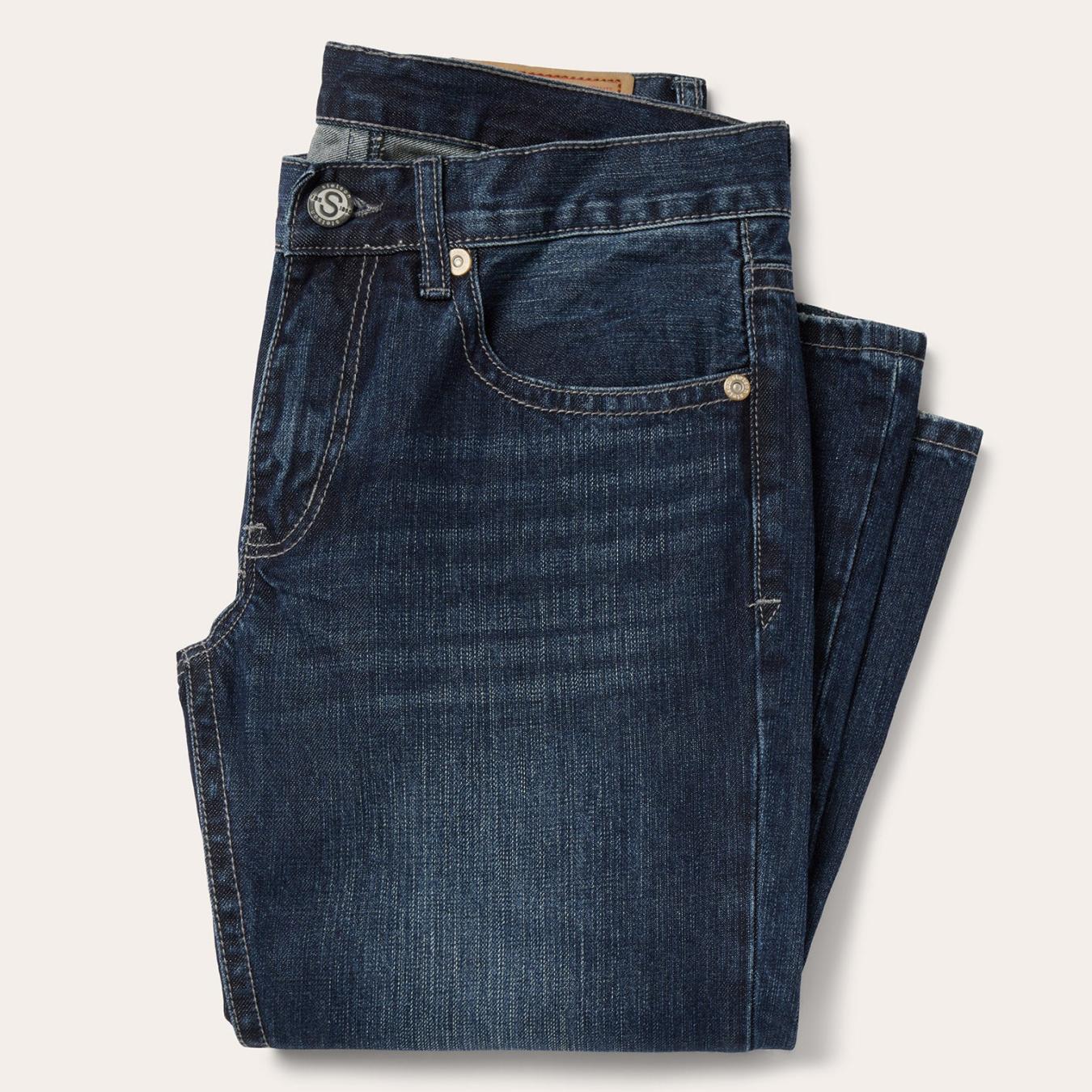 Men Boot Cut Stetson 1014 Rocker Fit Jean Blue