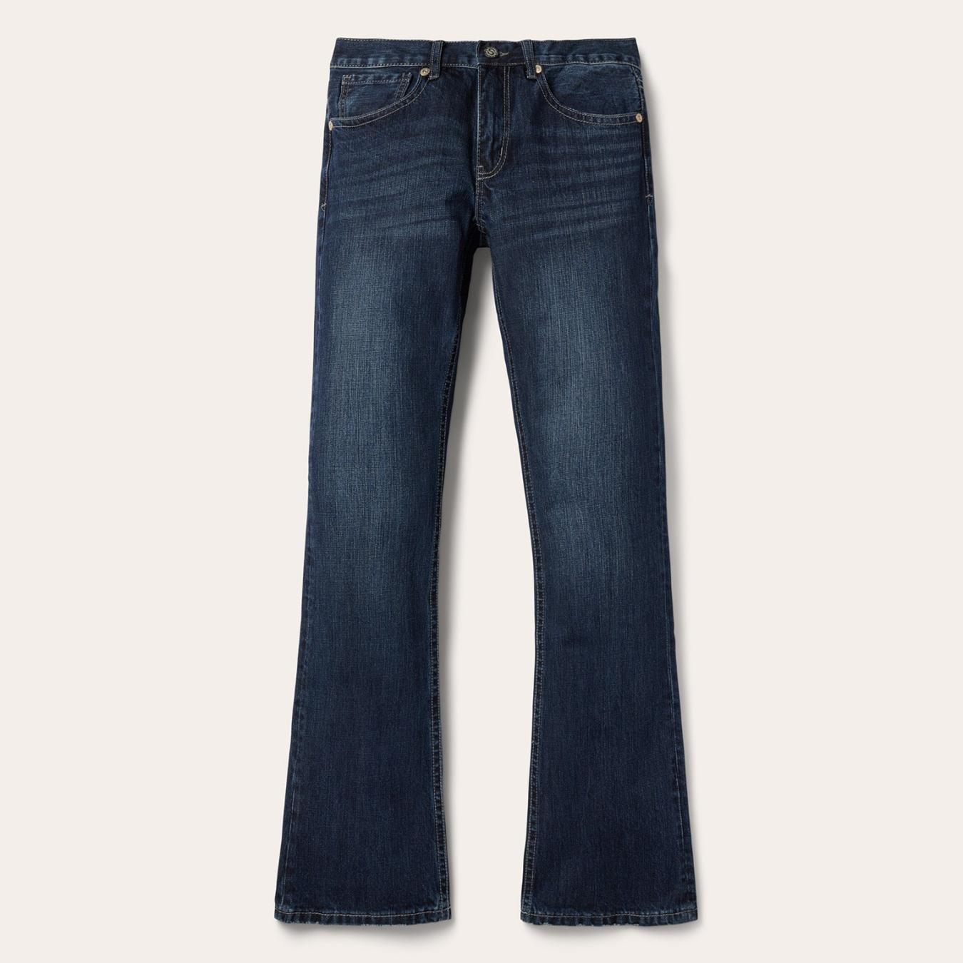 Men Boot Cut Stetson 1014 Rocker Fit Jean Blue