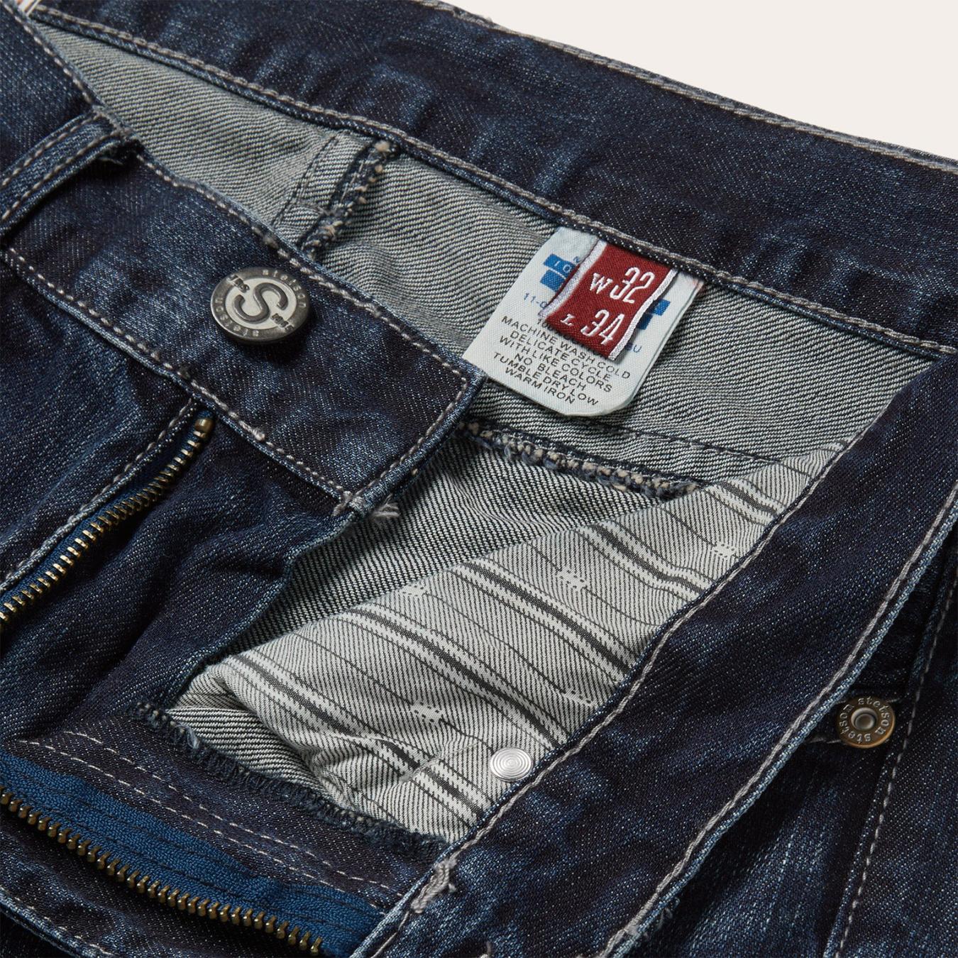 Men Boot Cut Stetson 1014 Rocker Fit Jean Blue
