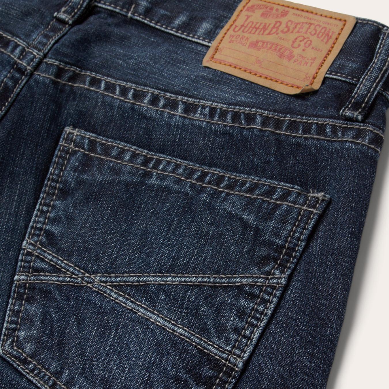 Men Boot Cut Stetson 1014 Rocker Fit Jean Blue