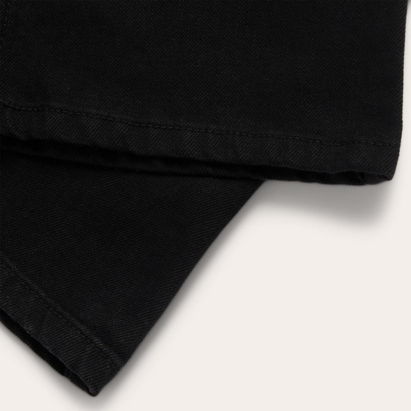 Men Boot Cut Stetson 1120 Slim Fit Standard Straight Leg Jean Black