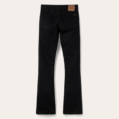 Men Boot Cut Stetson 1120 Slim Fit Standard Straight Leg Jean Black