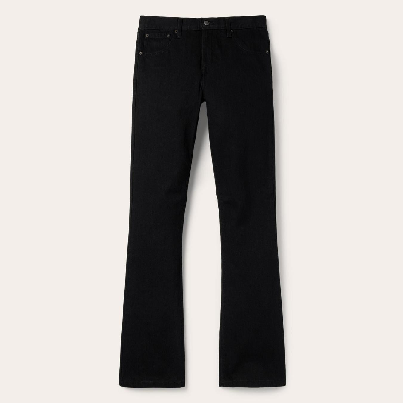 Men Boot Cut Stetson 1120 Slim Fit Standard Straight Leg Jean Black