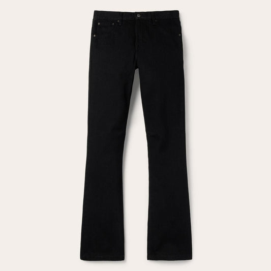 Men Boot Cut Stetson 1120 Slim Fit Standard Straight Leg Jean Black