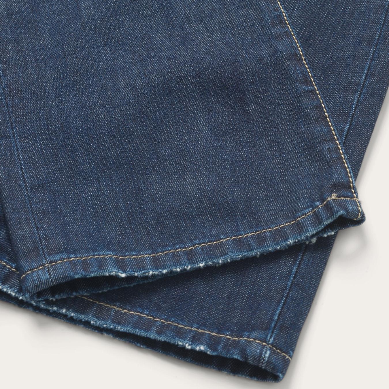 Men Boot Cut Stetson 1312 Fit Destructed Jeans Blue